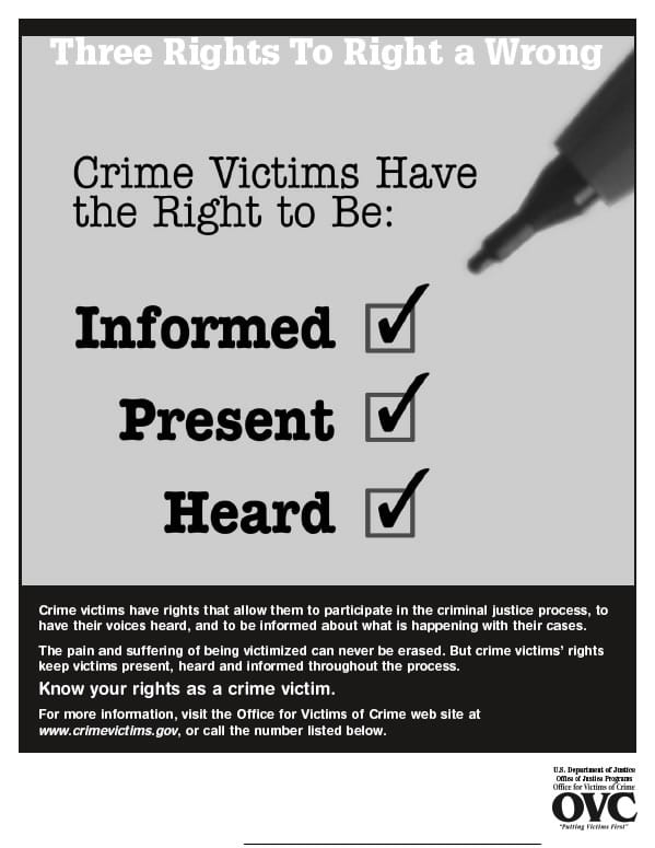 Cime Victimes Have A Right To Be Informed, Present, and Heard